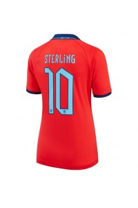England Raheem Sterling #10 Fotballdrakt Borte Klær Dame VM 2022 Korte ermer